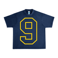 Navy number #9 sports jersey uniform Urban Heavy Tee - linhVisuals