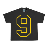 Pigment Black number #9 sports jersey uniform Urban Heavy Tee - linhVisuals