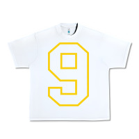 White number #9 sports jersey uniform Urban Heavy Tee - linhVisuals