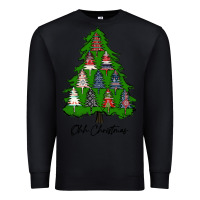 Black ohh Christmas trees Premium Sweatshirt - RanaPortraitStore