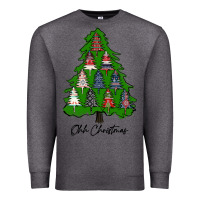 Charcoal Heather ohh Christmas trees Premium Sweatshirt - RanaPortraitStore