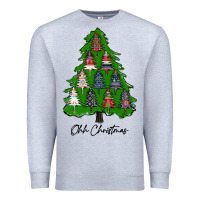 Heather Grey ohh Christmas trees Premium Sweatshirt - RanaPortraitStore