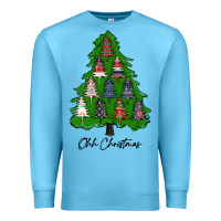 Ocean Blue ohh Christmas trees Premium Sweatshirt - RanaPortraitStore