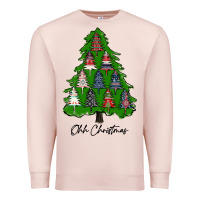 Pale Pink ohh Christmas trees Premium Sweatshirt - RanaPortraitStore