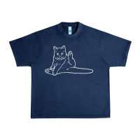 Cat Butt White Urban Heavy Tee | Teevron
