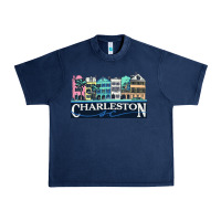 Navy charleston rainbow road   charleston south carolin Urban Heavy Tee - linhVisuals