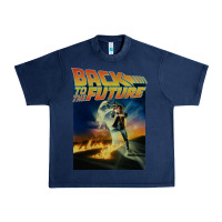 Navy back to the future vintage Urban Heavy Tee - linhVisuals