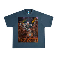 Midnight Navy Neil Peart cool Urban Heavy Tee - linhVisuals
