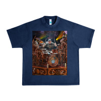 Navy Neil Peart cool Urban Heavy Tee - linhVisuals