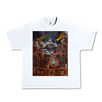 White Neil Peart cool Urban Heavy Tee - linhVisuals