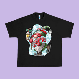 Merry Christmas Gnome Urban Heavy Tee Designed By Cowhidedigitalart