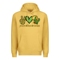 Antique Gold peace love cactus Premium Hoodie - Jasminsmagicworld