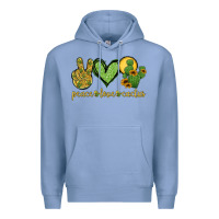 Colony Blue peace love cactus Premium Hoodie - Jasminsmagicworld