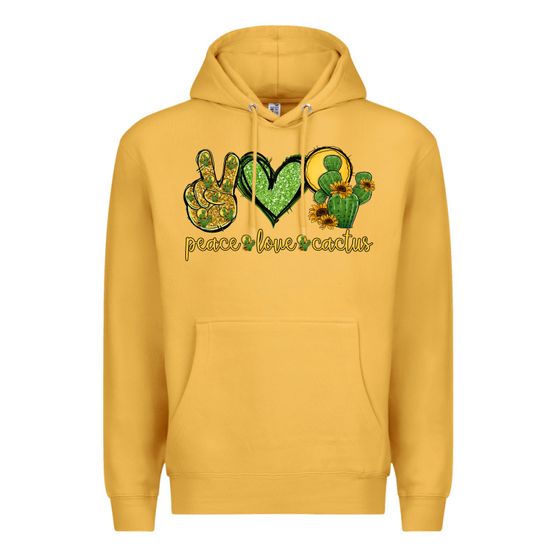 Peace Love Cactus Premium Hoodie by Jasminsmagicworld | Teevron