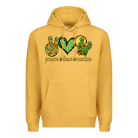 Mustard peace love cactus Premium Hoodie - Jasminsmagicworld