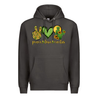 Smoke peace love cactus Premium Hoodie - Jasminsmagicworld