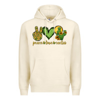 Tofu peace love cactus Premium Hoodie - Jasminsmagicworld