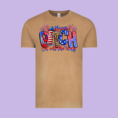 Boom Bitch Get Out The Way Vintage Tee Designed By Cowhidedigitalart