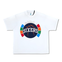 White sixers basketball Urban Heavy Tee - linhVisuals