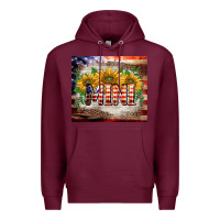Burgundy patriotic mini  tumbler Premium Hoodie - BarkalooDesign