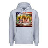 Heather Grey patriotic mini  tumbler Premium Hoodie - BarkalooDesign
