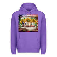 Purple patriotic mini  tumbler Premium Hoodie - BarkalooDesign