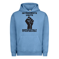 Pigment Pebble Blue introverts unite seperately in your own homes Urban Hoodie - Bettercallsaul