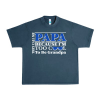 Midnight Navy they call me papa because i'm too cool to be grandpa Urban Heavy Tee - linhVisuals