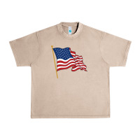 French Oak American flag Urban Heavy Tee - linhVisuals