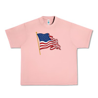 Salmon American flag Urban Heavy Tee - linhVisuals