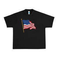 Black American flag Urban Heavy Tee - linhVisuals