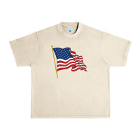 Sandshell American flag Urban Heavy Tee - linhVisuals