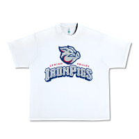 White lehigh valley ironpigs Urban Heavy Tee - linhVisuals