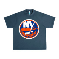 Midnight Navy Ny islanders Urban Heavy Tee - linhVisuals