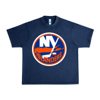 Navy Ny islanders Urban Heavy Tee - linhVisuals