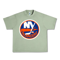 Oil Green Ny islanders Urban Heavy Tee - linhVisuals