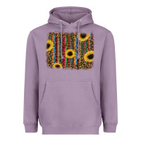 Lavender sunflowers serape leopard Heavyweight Hoodie - RanaPortraitStore
