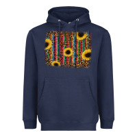 Navy sunflowers serape leopard Heavyweight Hoodie - RanaPortraitStore