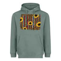 Sage sunflowers serape leopard Heavyweight Hoodie - RanaPortraitStore