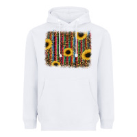 White sunflowers serape leopard Heavyweight Hoodie - RanaPortraitStore
