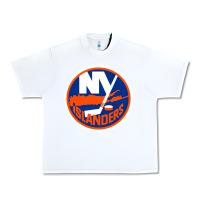 White Ny islanders Urban Heavy Tee - linhVisuals