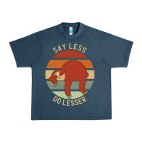 Midnight Navy say less do lesser funny sloth Urban Heavy Tee - linhVisuals