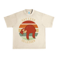 Say Less Do Lesser Funny Sloth Urban Heavy Tee | Teevron