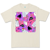Bone cute ghost halloween seamless pattern Premium Tee - BundleAndBundleShop