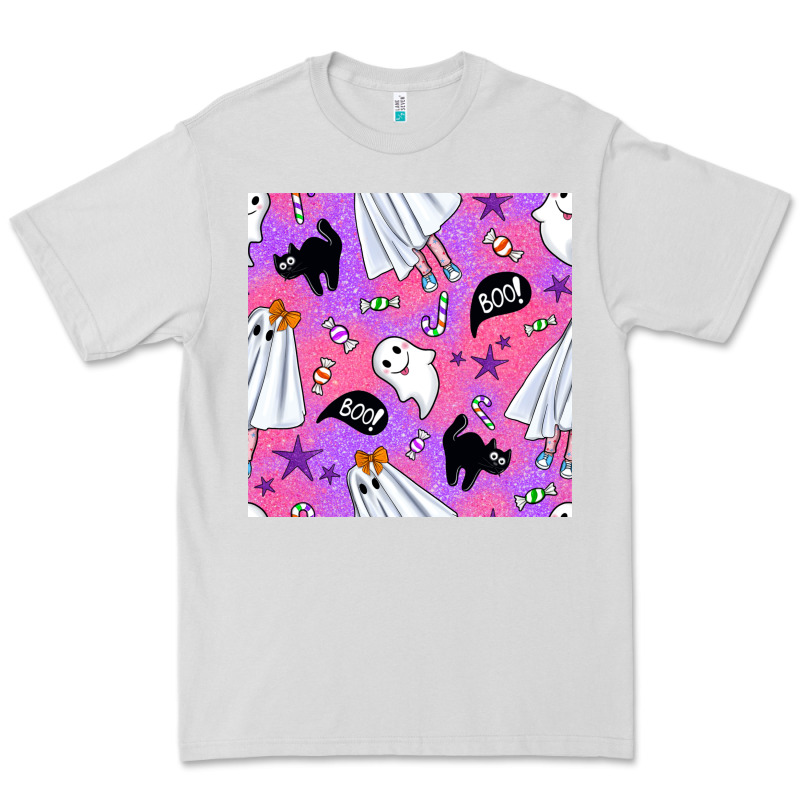 Cute Ghost Halloween Seamless Pattern Premium Tee by BundleAndBundleShop | Teevron