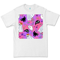 White cute ghost halloween seamless pattern Premium Tee - BundleAndBundleShop