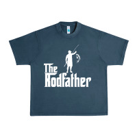 Midnight Navy Fishing The Rodfather Urban Heavy Tee - linhVisuals