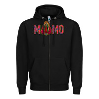 Black Lady Of Guadalupe Momo Zipper Hoodie - Jasminsmagicworld