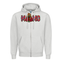Dove Grey Lady Of Guadalupe Momo Zipper Hoodie - Jasminsmagicworld