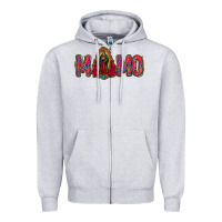 Heather Grey Lady Of Guadalupe Momo Zipper Hoodie - Jasminsmagicworld